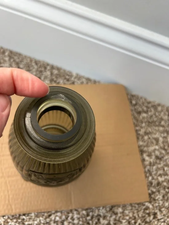 Viking Vintage Glass Pot Belly Stove Fairy Lamp Gray - Picture 4 of 12